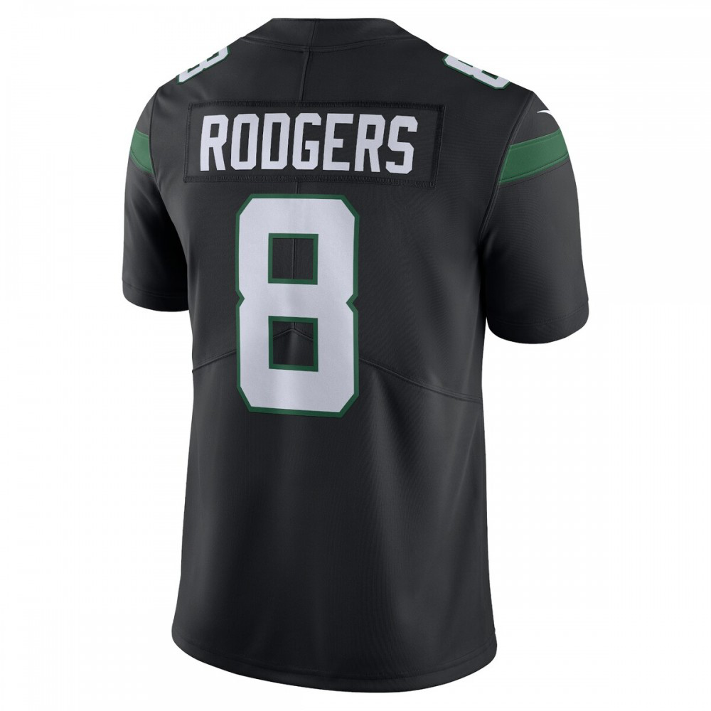 Aaron Rodgers New York Jets Nike Vapor Untouchable Limited Jersey - Black-GridironStore